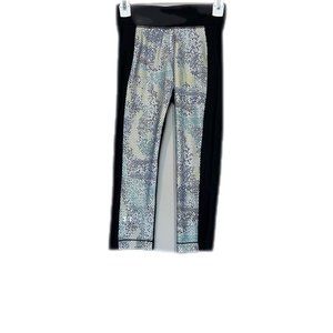 NWT Under Armour Womens Black Multi Color Pull On Active‎ Workout Leggings